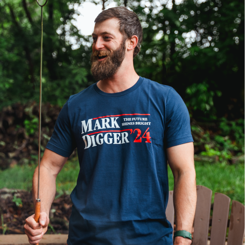 Mark & Digger for President Tee - Navy