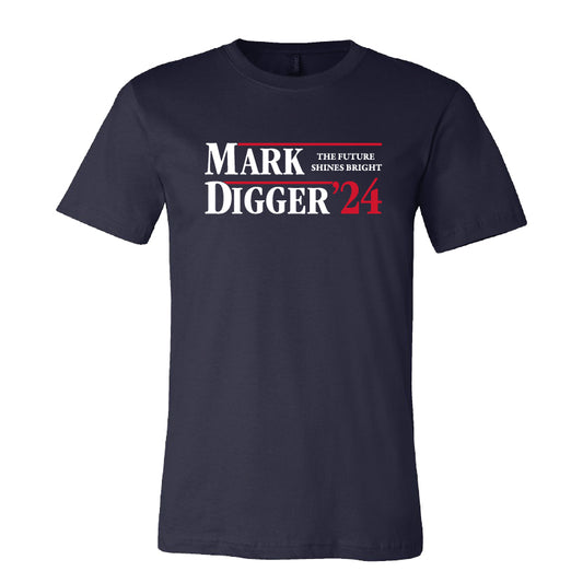 Mark & Digger for President Tee - Navy
