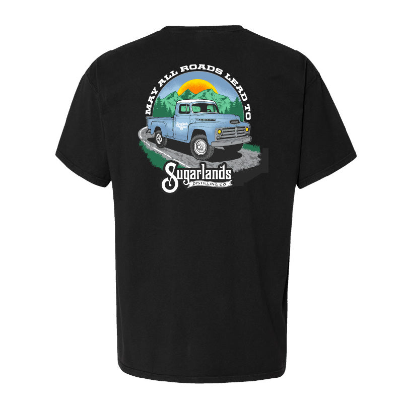 May All Roads Pocket Tee - Black