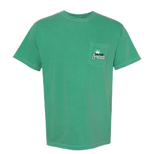 Take Me to Your Liter Pocket Tee - Grass Green