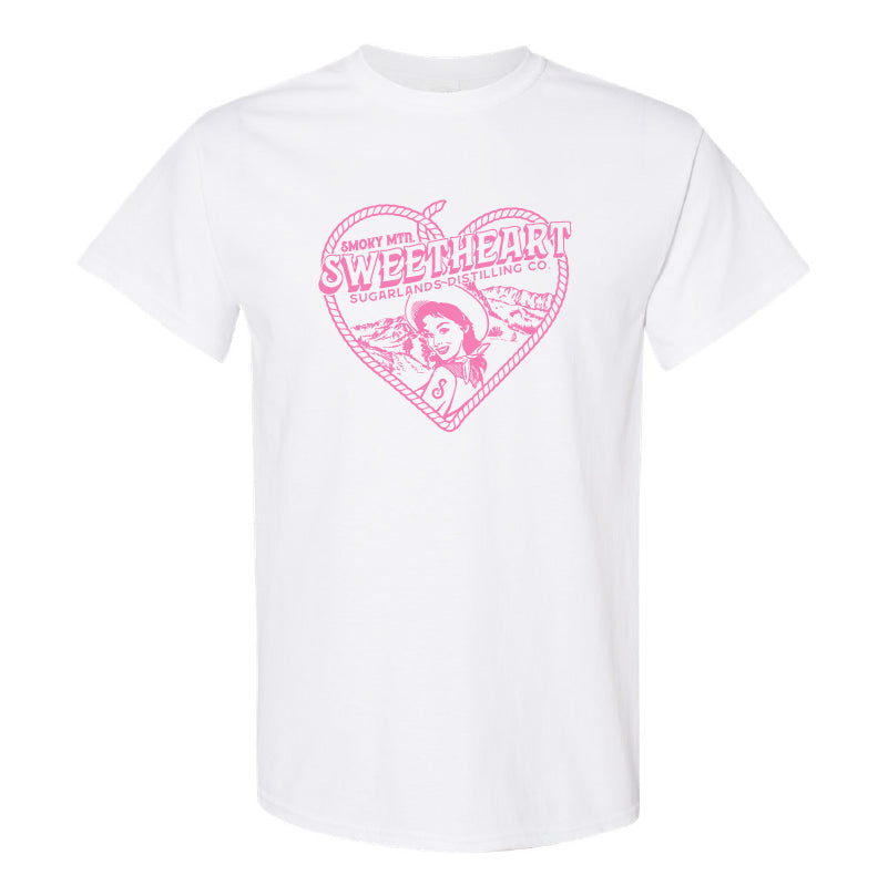 Smoky Mtn Sweetheart Tee - White