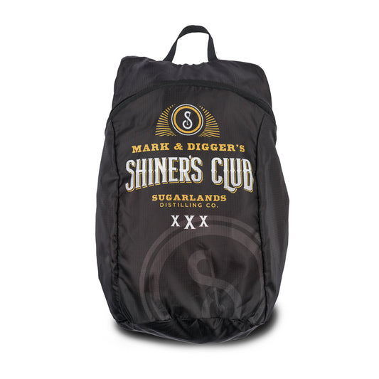Shiner's Club Collapsible Backpack - Black - CLEARANCE