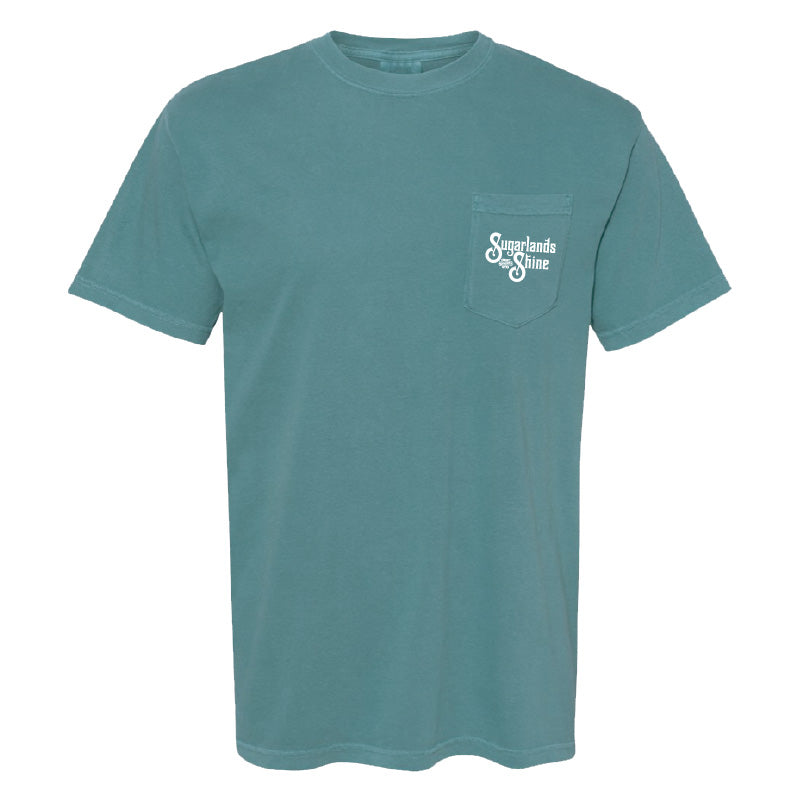 Flavor of the Mountains Pocket Tee - Emerald Green