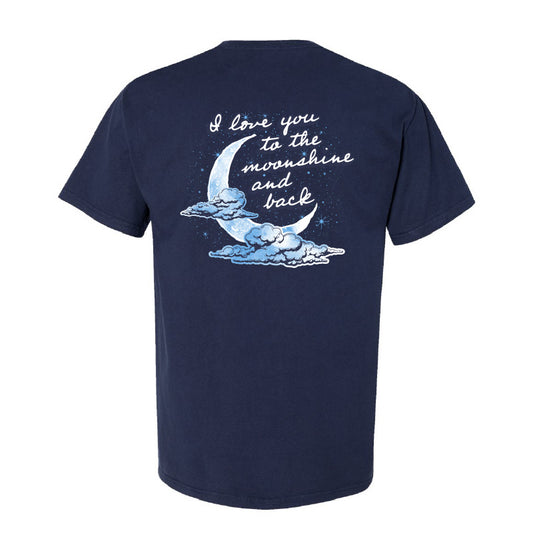 Love You to the Moonshine & Back Tee - Navy