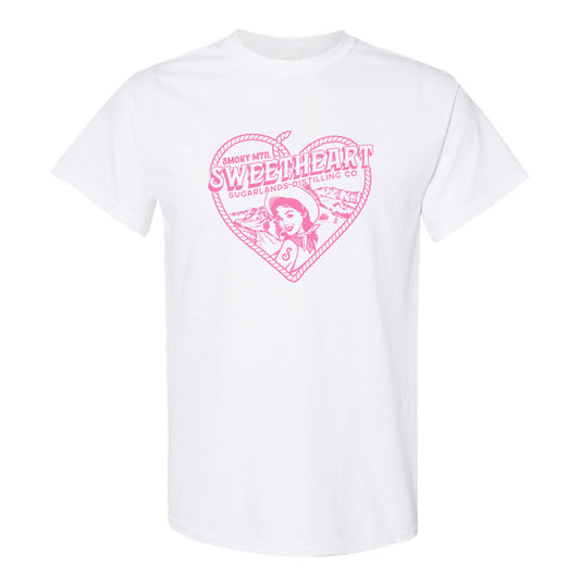 Smoky Mtn Sweetheart Tee - White