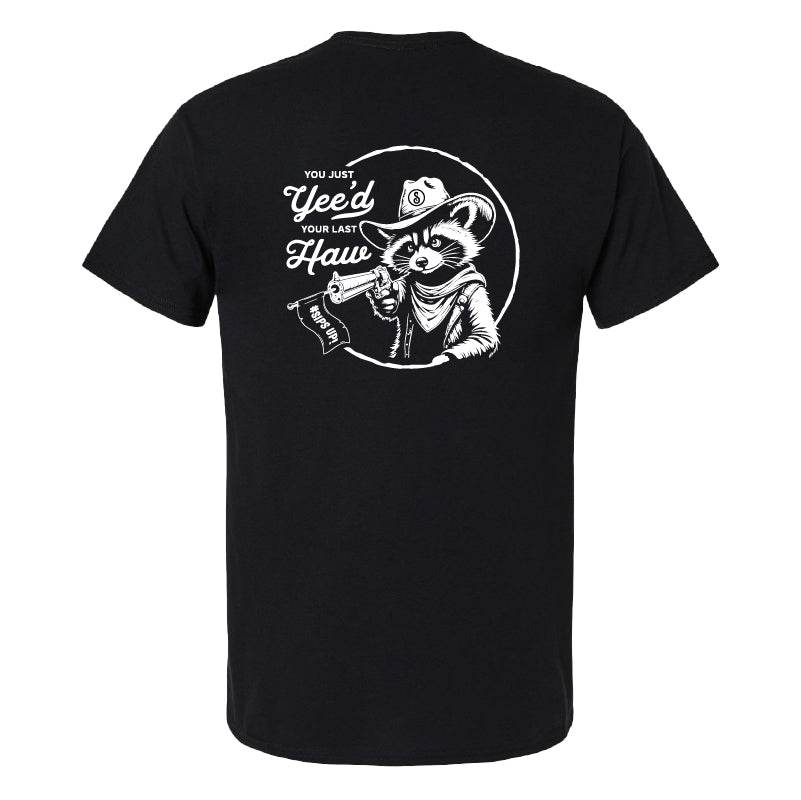 Raccoon Cowboy Tee - Black