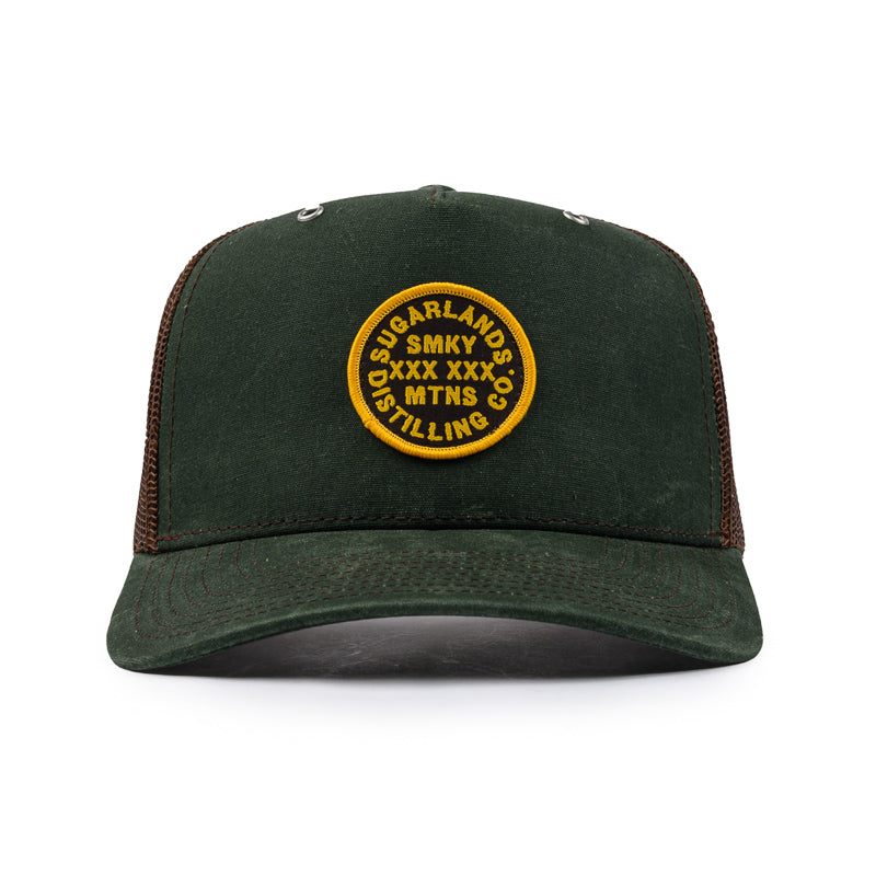 XXX Waxed Cap - Dark Olive / Brown