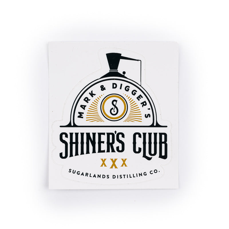 Shiner's Club Window Sticker - White