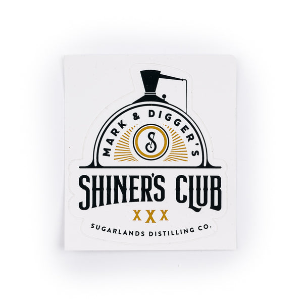 Shiner's Club Window Sticker - White - CLEARANCE – Shop Sugarlands