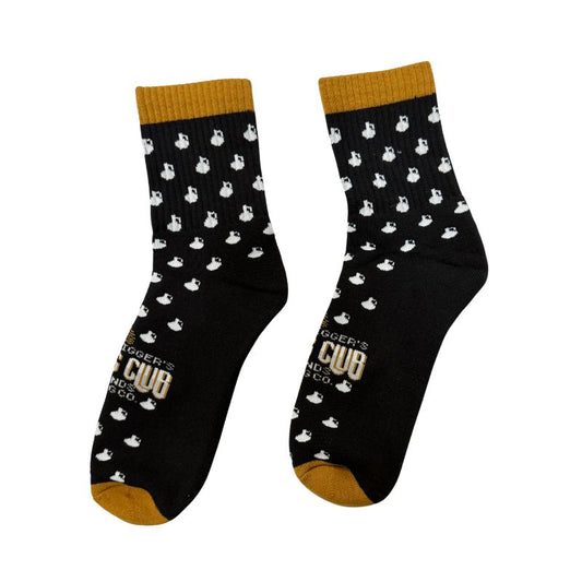 Shiner's Club Midi Crew Socks - Black - CLEARANCE