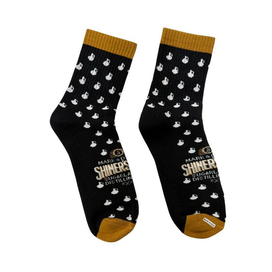 Shiner's Club Midi Crew Socks - Black - CLEARANCE
