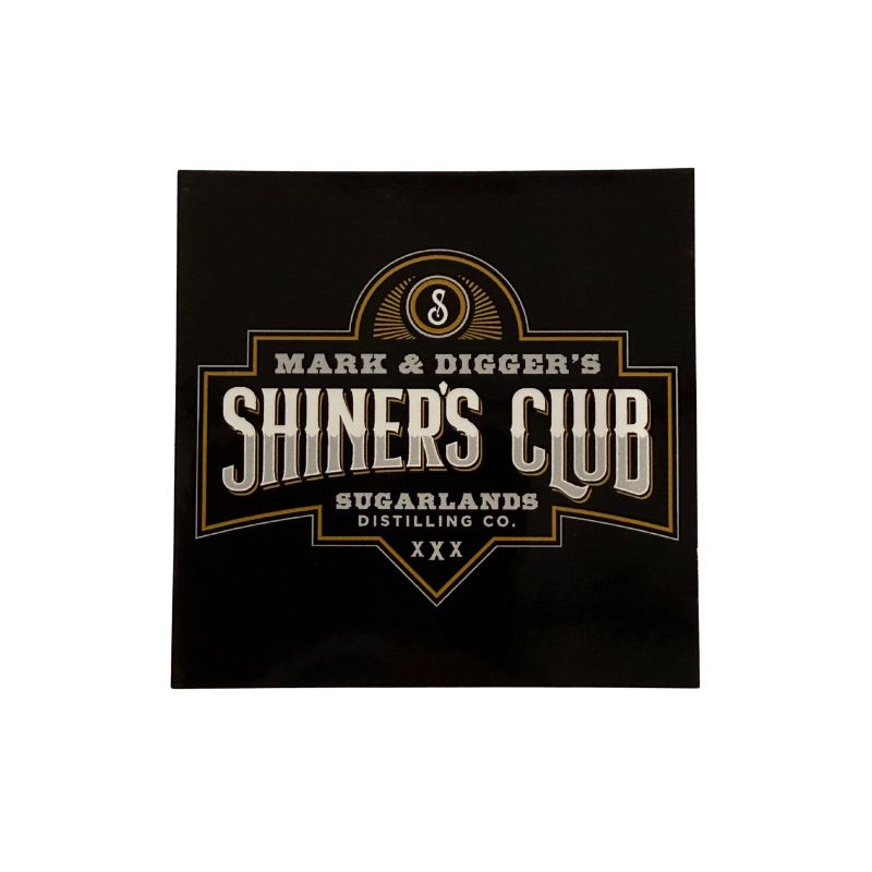 Shiner's Club Sticker - Black - CLEARANCE