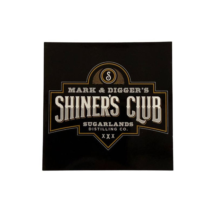 Shiner's Club Sticker - Black - CLEARANCE – Shop Sugarlands
