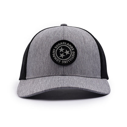 Tri Star Cap - Heather Grey / Black